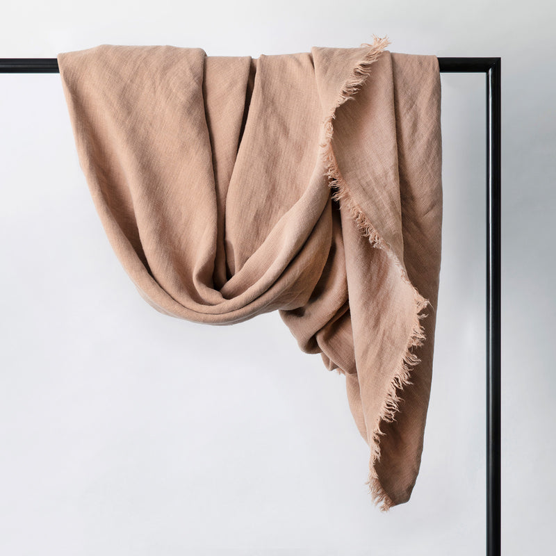 Freya Throw Linen | Fawn