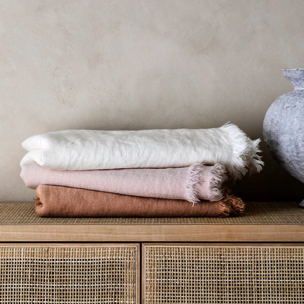 Freya Throw Linen | Fawn