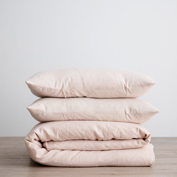 Linen Duvet Set | Blush (King Size)