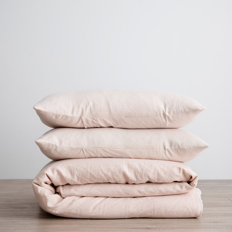 Linen Duvet Set | Blush (King Size)