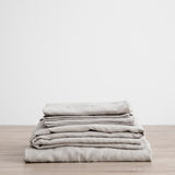 Linen Fitted Sheet | Smoke Grey (King Size)