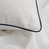 Pillowcase Set of 2 | White & Navy