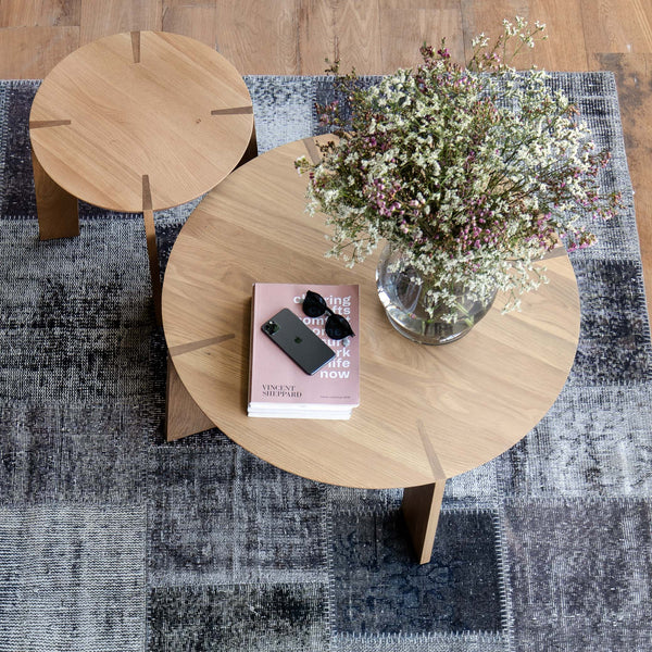 Patchwork Rug | Charcoal-Grey W303 x L200cm