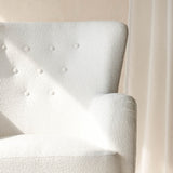 Aryne Fabric Armchair | Snow (82cm)