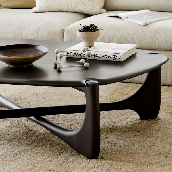 PI Pebble Coffee Table | Mahogany - Dark Brown (134cm)
