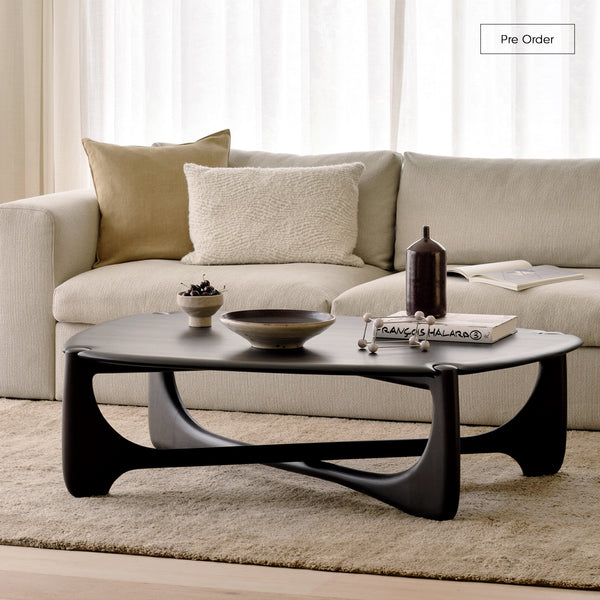 PI Pebble Coffee Table | Mahogany - Dark Brown (134cm)