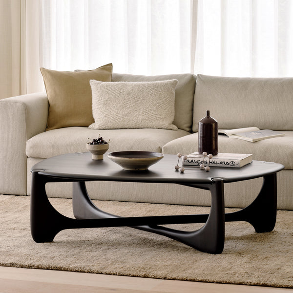PI Pebble Coffee Table | Mahogany - Dark Brown (134cm)