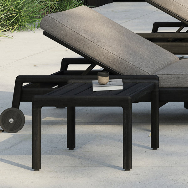 Jack Outdoor Side Table | Teak - Black (54cm)