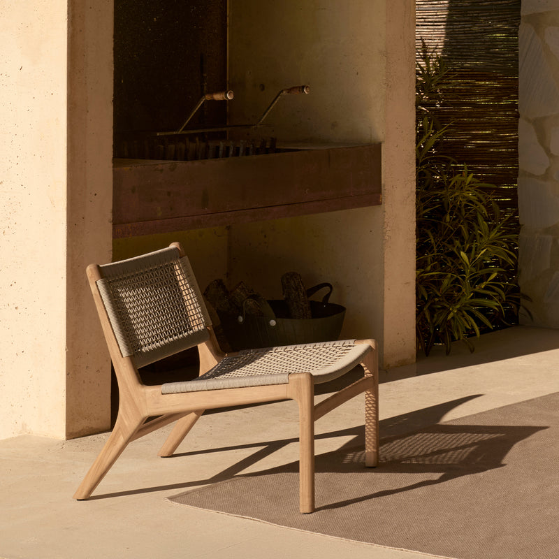 Jack Woven Outdoor Lounge Chair | Beige (63cm)