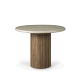Roller Max Outdoor Dining Table | Concrete & Teak
