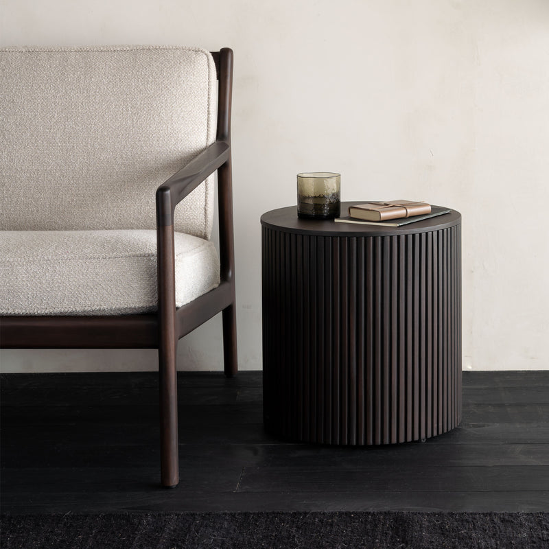 Roller Max Side Table | Mahogany - Dark Brown (40cm)