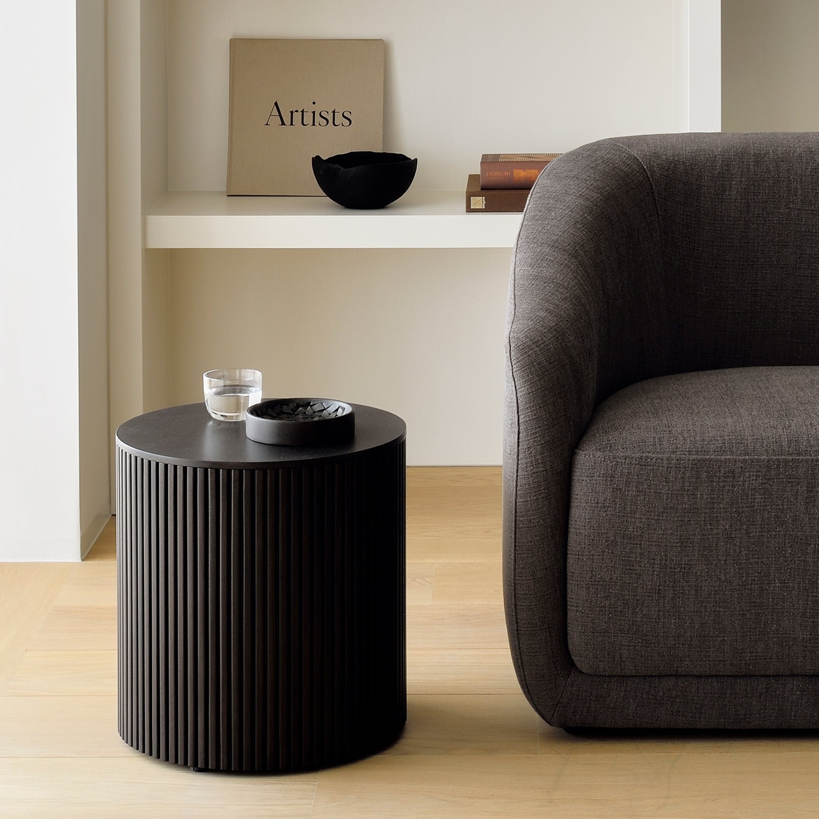 Roller Max Side Table | Mahogany - Dark Brown (40cm) – Originals Furniture