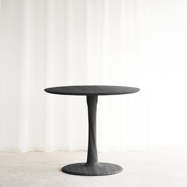 Torsion Round Dining Table | Oak - Black