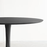 Ethnicraft Black Oak Torsion Round Dining Table Abstract from Originals Furniture Singapore