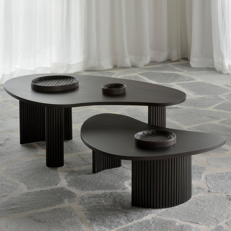 Ethnicraft boomerang mahogany coffee tables - Originals Furniture Singapore 