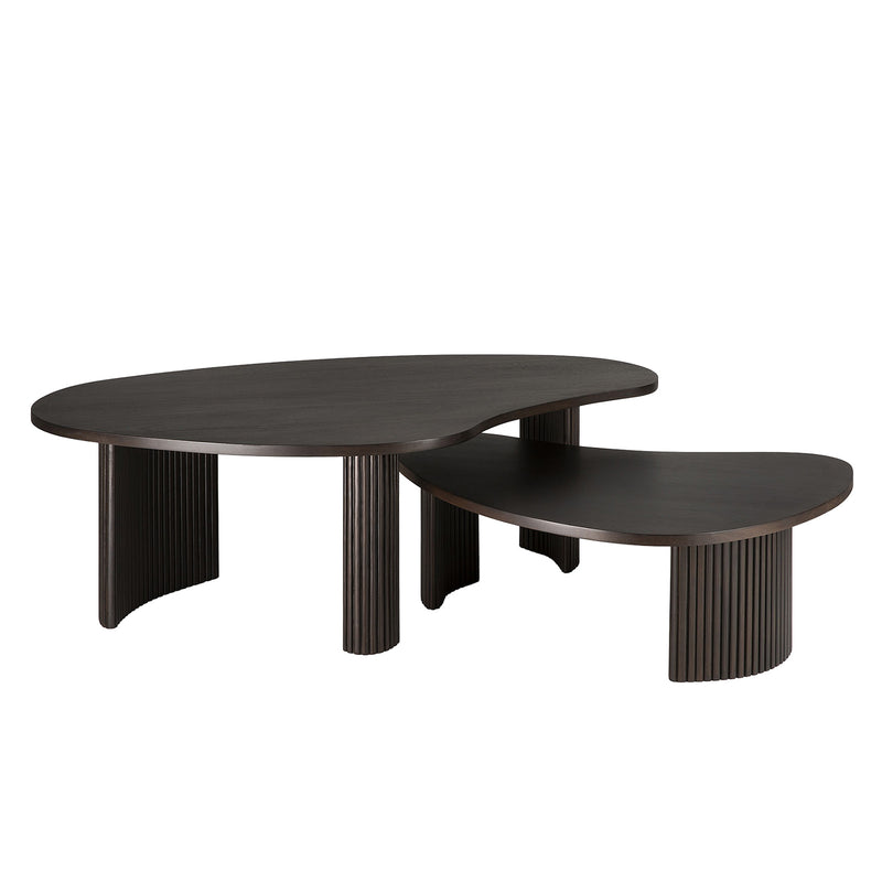 Ethnicraft boomerang mahogany coffee tables - Originals Furniture Singapore 