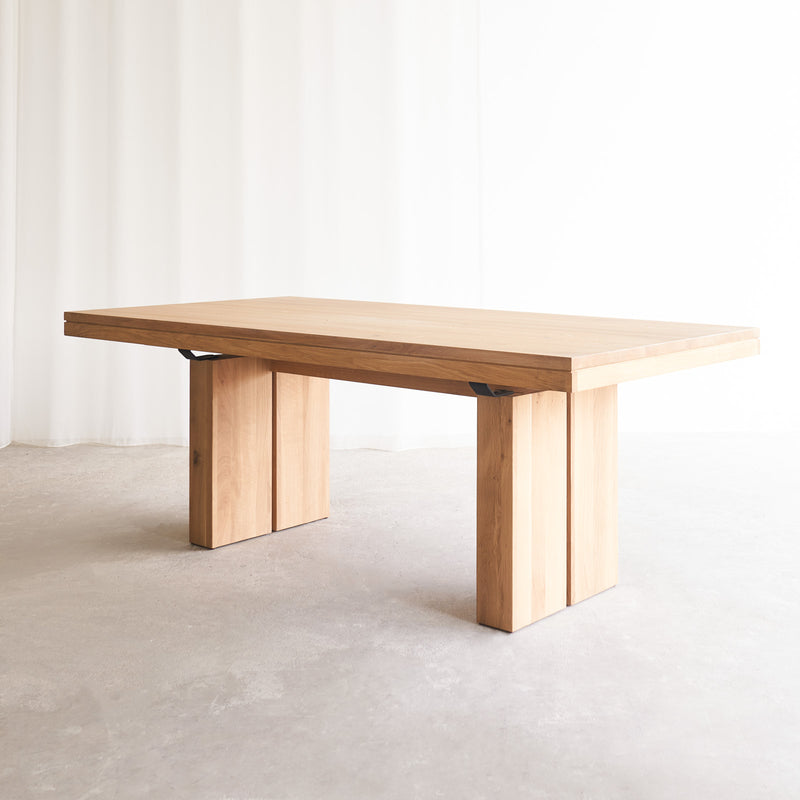Ethnicraft double oak extendable dining table - Originals Furniture Singapore