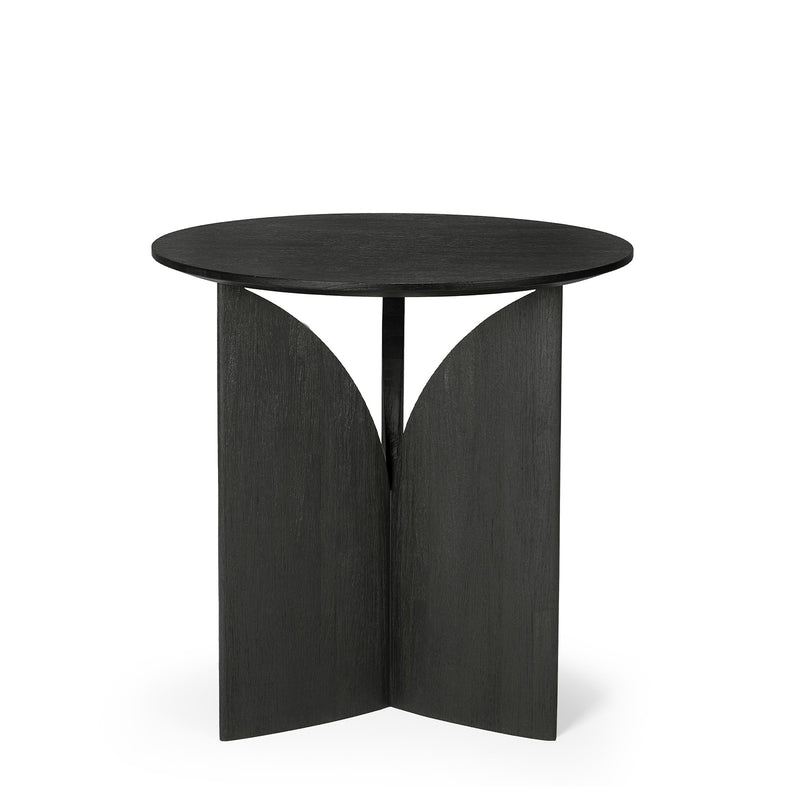 Fin Side Table | Black Teak (50cm)
