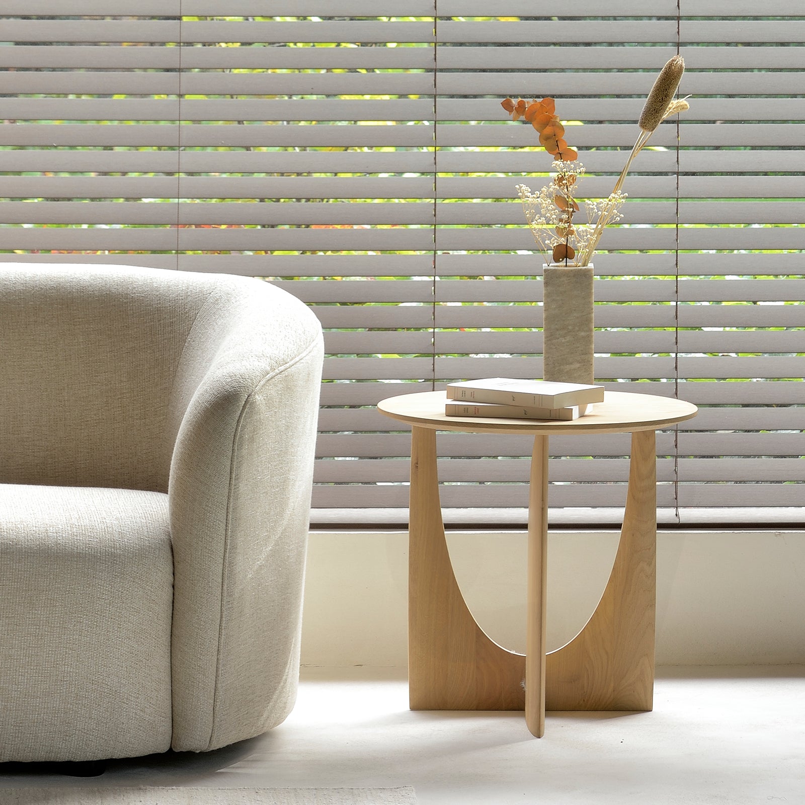 Geometric Side Table | Oak - Natural – Originals Furniture
