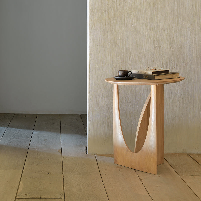 Geometric Side Table  Oak - Natural – Originals Furniture