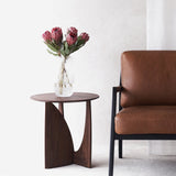 Ethnicraft Geometric Side Table Teak Brown from Originals Furniture Singapore