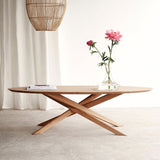 Mikado oval oak coffee table - Originals Furniture Singapore