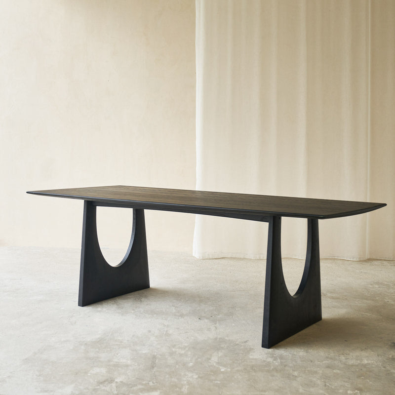Ethnicraft Oak Black Geometric Dining Table from Originals Furniture Singapore