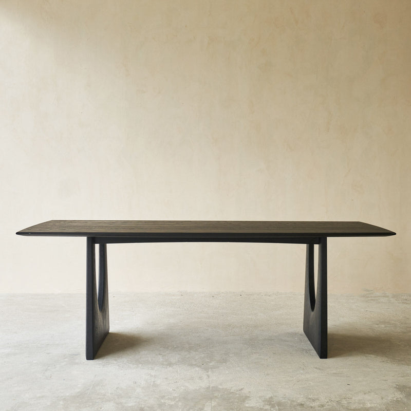 Ethnicraft Oak Black Geometric Dining Table from Originals Furniture Singapore