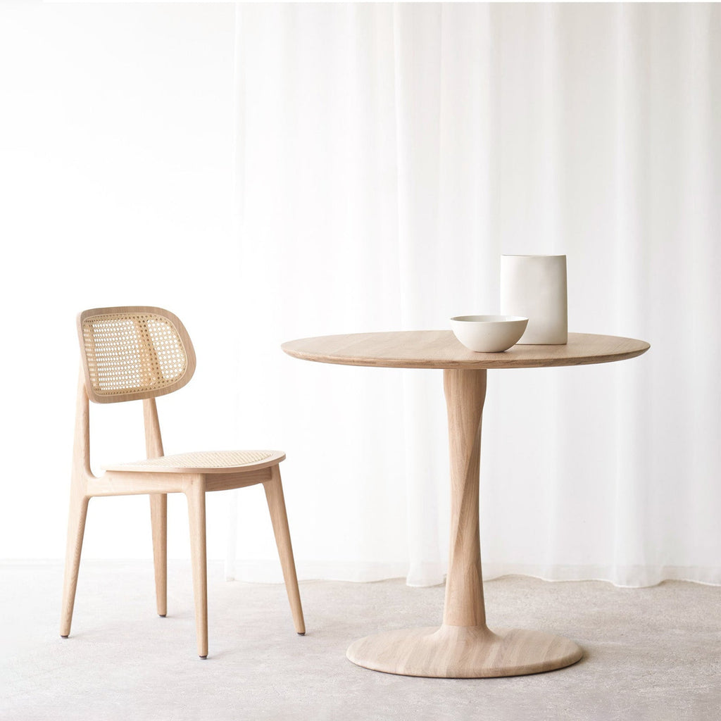 Ethnicraft Oak Circle Dining Table Torsion Originals Furniture