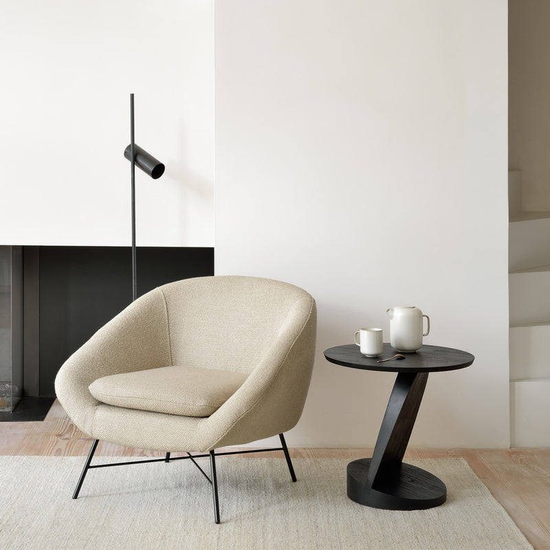 Oblic Side Table | Teak Black