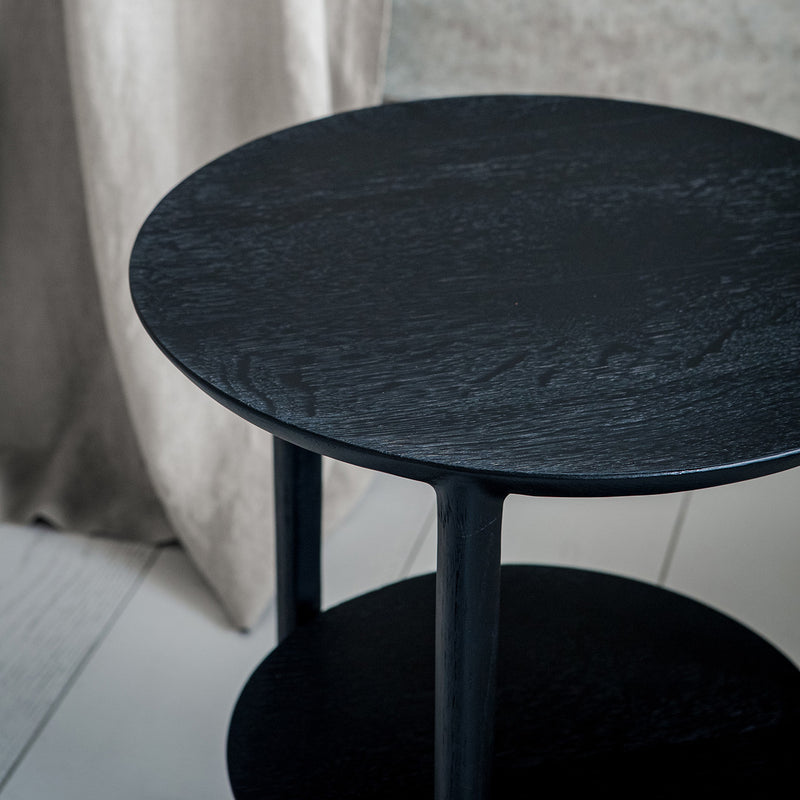 Bok oak side table in black - Originals Furniture Singapore