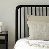 Spindle bed frame in black oak - Originals Furniture Singapore