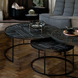 Ethnicraft tabwa round nesting teak coffee tables - Originals Furniture Singapore