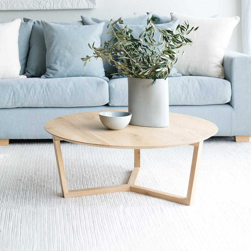 Oak tripod sales side table
