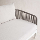 Hamilton Outdoor Sofa | 2 Seater White Frame - Taupe (182cm)