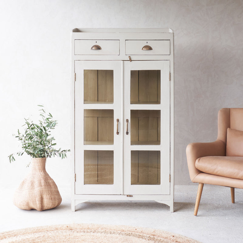 Vintage Large Cabinet with Drawers | Fog