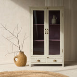Vintage Large Cabinet with Drawers | Limestone