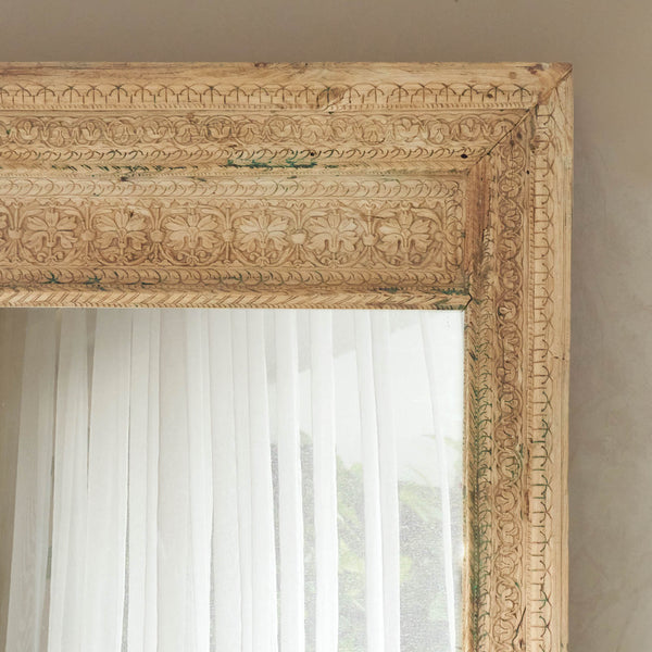 Vintage Carved Mirror | Natural