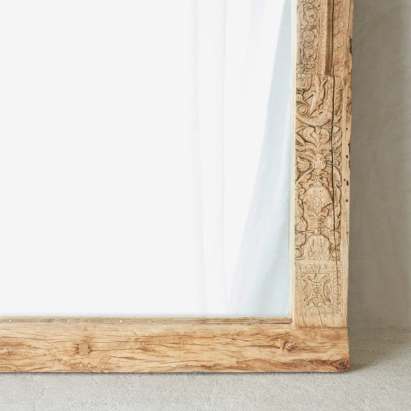 Vintage Carved Mirror | Natural