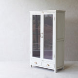 Vintage Large Cabinet with Drawers | Limestone