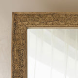 Vintage Carved Teak Mirror