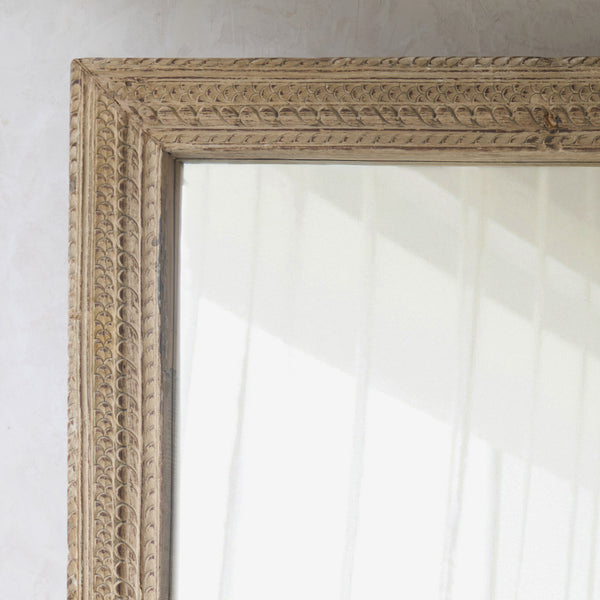 Vintage Carved Teak Mirror