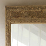 Vintage Carved Teak Mirror