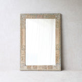 Vintage Carved Teak Mirror