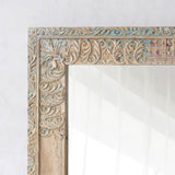Vintage Carved Teak Mirror