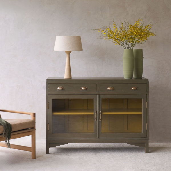 Vintage Teak Sideboard with 2 Drawers | Eucalyptus