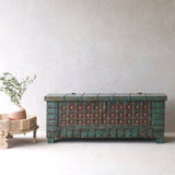 Vintage Chest with Brass Motif | Bluewash