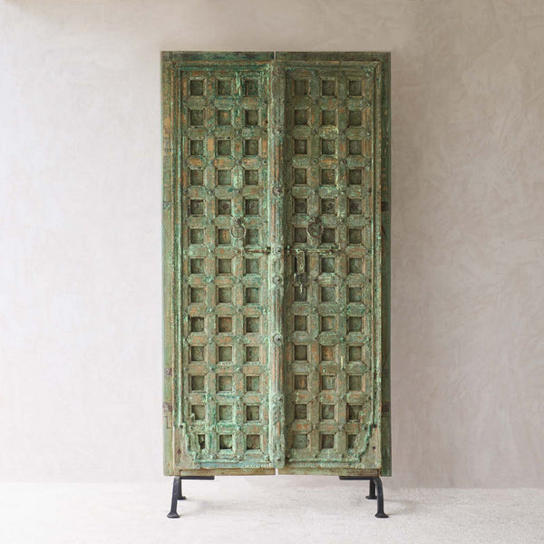 Vintage Teak Door | Rustic Green