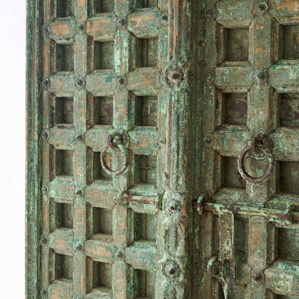 Vintage Teak Door | Rustic Green