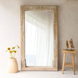 Vintage Carved Mirror | Natural